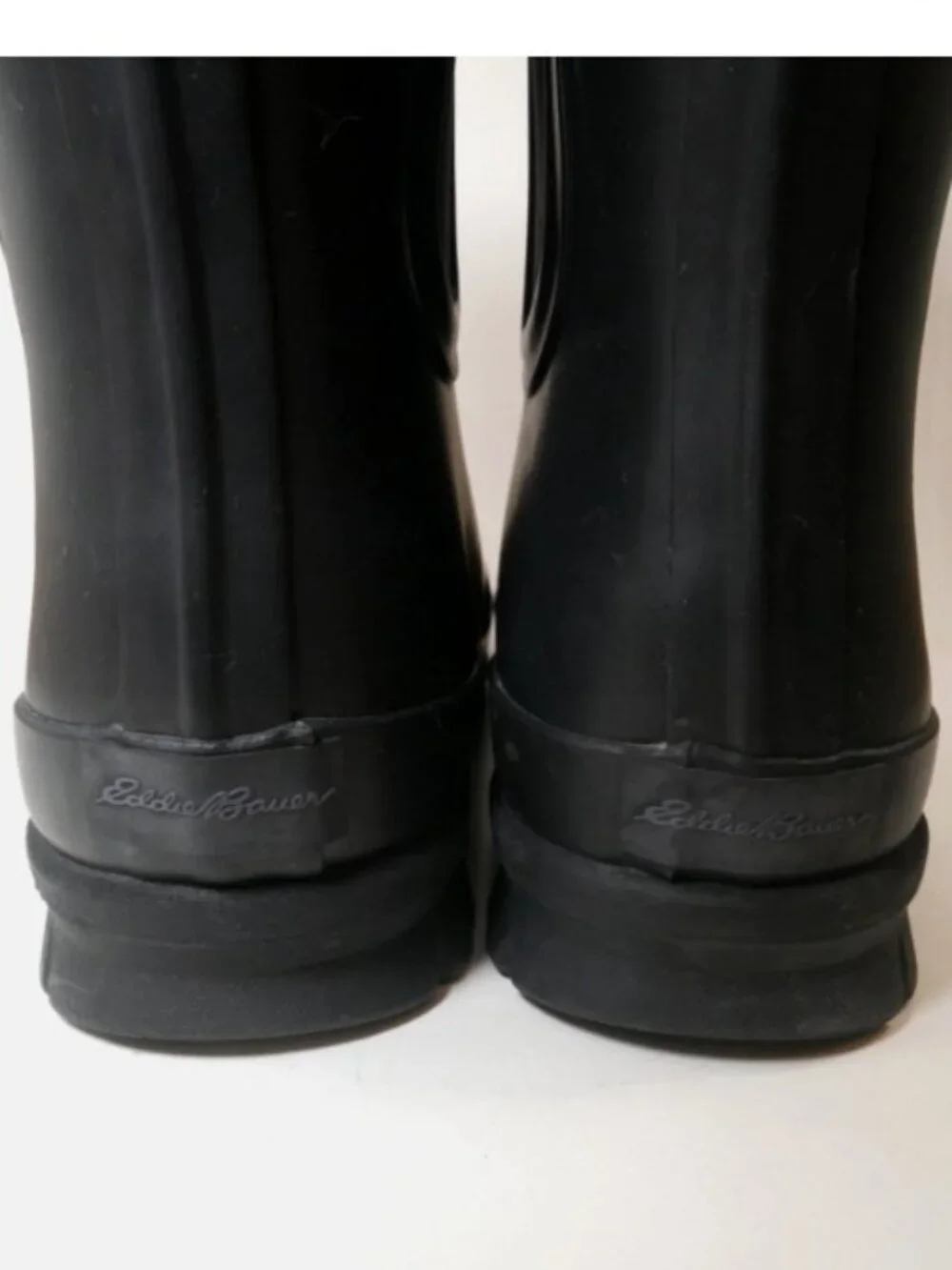 Eddie Bauer Victoria Rubber Ankle Boots 10M Waterproof Rainboot Rain Black